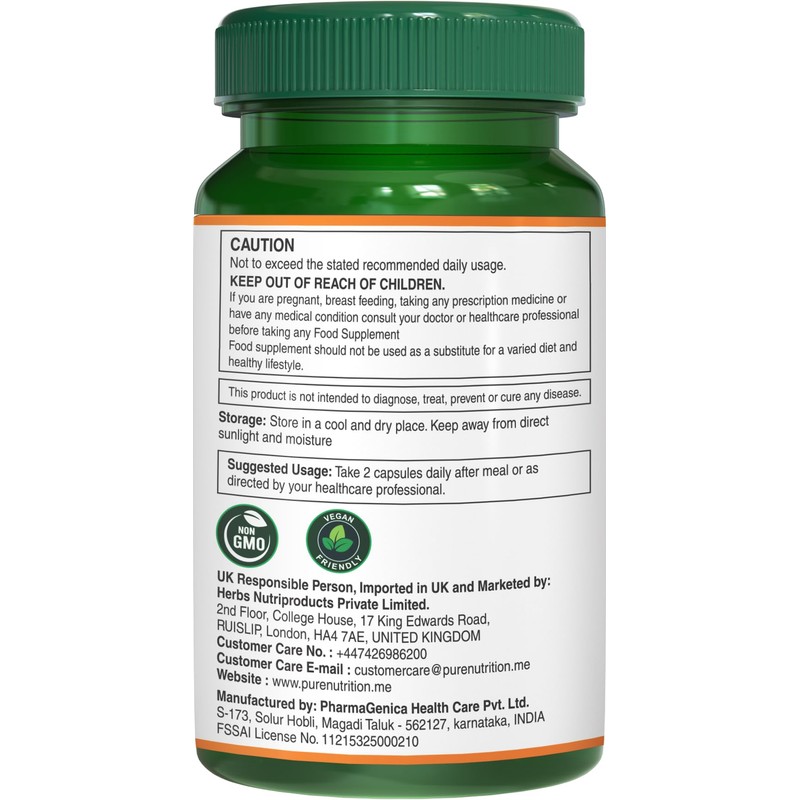 Pure Nutrition Amla Extract 1000mg. (Equivalent to 8000mg Amla Fruit