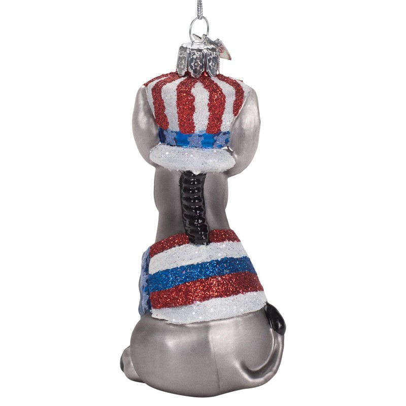 Kurt Adler NB1592 Noble Gems Political Donkey Hanging Ornament, 4-inch