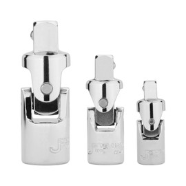 Jetech Universal Joint Set, Chrome Vanadium Steel 3-Piece Swivel Socket Adapter Set (1/4, 3/8, 1/2 in.)