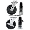 4 Heavy Duty Caster Set 8" Plastic Wheels - 2