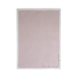 Barefoot Dreams CozyChic Inspiration Embroidered Blanket Live Every Moment in The Sunshine, Decorative Throw Blanket, Super Soft, Lightweight Blanket, Soothing-45”x60”, Rose Mist/Sunshine