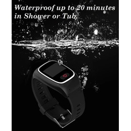 Senior Safety SOS Elderly Alert Watch | No Subscription | No Fees | Mobile Medical Alert System | Fall Detection | Waterproof | Speak to 911 | SkyAngelBeat