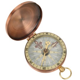 Yosoo Health Gear Pocket Watch Compass, Metal Compass, Vintage Compass, Portable Vintage Retro Metal Copper Flip Cover, Pocket Watch Compass for Camping, Hiking, Boating (Compass) (Compass)