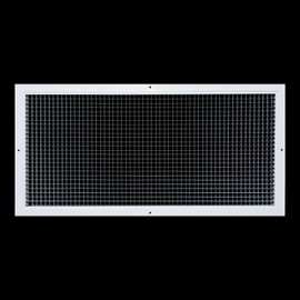 Fits 14x30 and 30x14 Duct Opening | Aluminum Eggcrate Return Air Grille | Low Noise & High Air Flow, Rust Proof Vent Cover Grill for Sidewall & Ceiling | White | Outer Dimensions: 15.75" X 31.75"