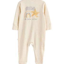 NEXT Im New Here Baby Pajamas and Hat White 1 Month