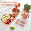 6 Pieces Silicone Baby Feeding Set，Baby Led Weaning Supplies，Utensils Food