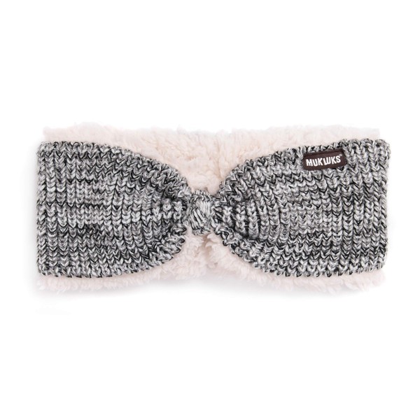 Muk Luks Women's Reversible Headband, Black, 1 Count (Pack of