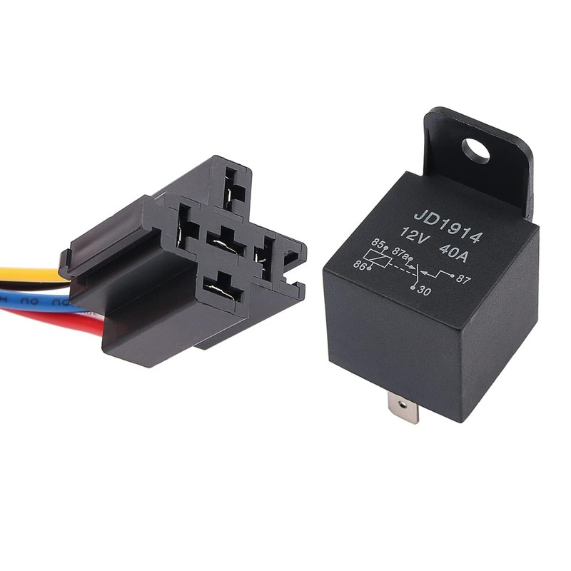 JUTOSU 5 Pole Relay, In-Car Relay, SPDT Relay Socket with