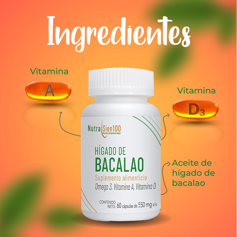 Nutrasien100 Hígado de Bacalao1 Bote - 60 Cápsulas - 30