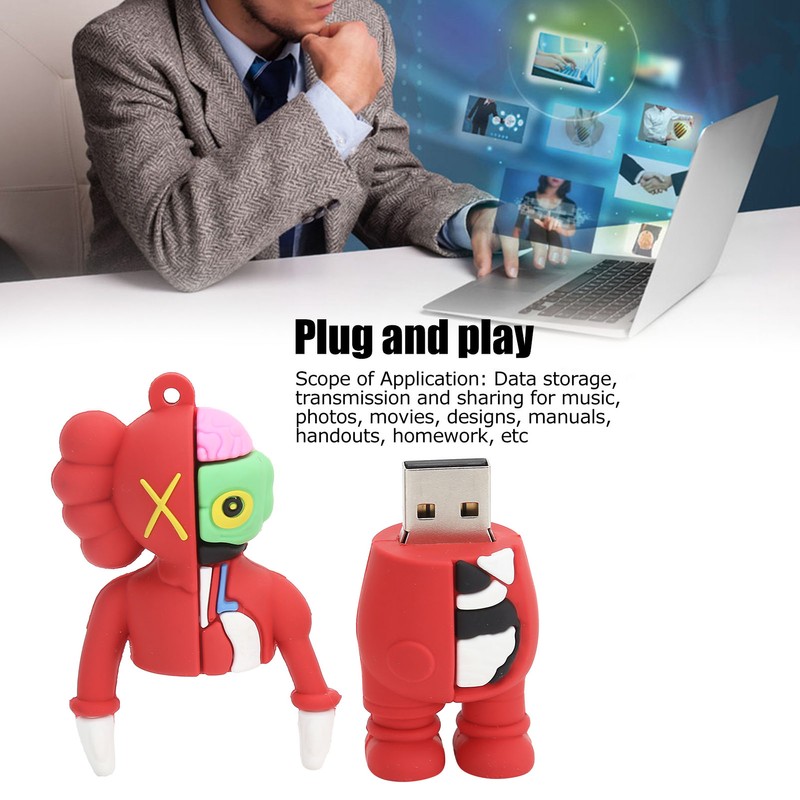 Cartoon Pattern USB 2.0 Flash Drive Picture Music Movie Data