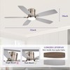 FUMLTP 52 inch Ceiling Fans with Lights, Flush Mount Ceiling