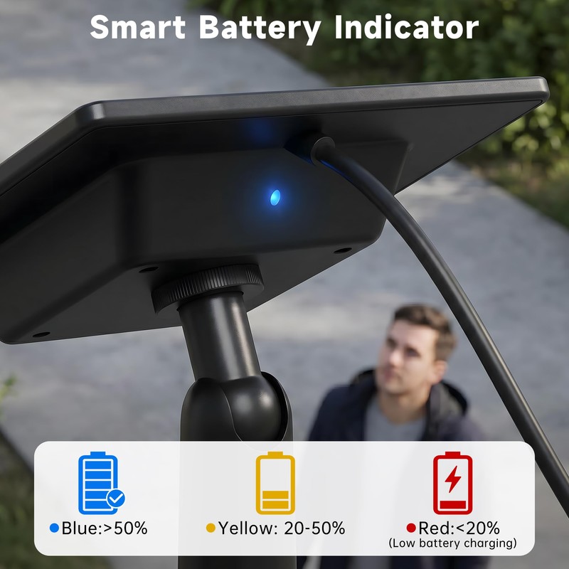Solar Panel Charger for Blink Camera with 4000mAh Battery 24/7
