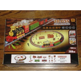 Ecomerr New Ecomeer Train Set Steam Train 134 Piece Battery Operated  X003F8NLCT.