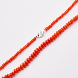 Treasure Bay Beautiful Natural Orange Coral Beaded Necklace for women