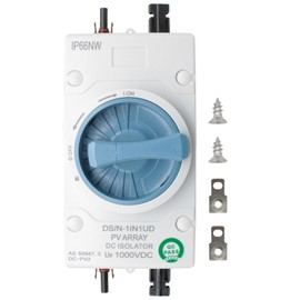 Solar DC Disconnect Switch - HXH 2-in-2-out 1000V IP66 DC Isolator Switch, Versatile for Home, RV, Boat, and Commercial Solar Systems, Suitable for On/Off Grid Applications