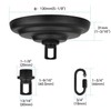 Helunsi Light Canopy Kit, Black Chandelier Canopy Mounting Kit, 5-1/8"