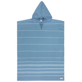 Sand Cloud Towel Poncho for Women & Men - Lightweight & Sand-Repellent Poncho Shirt with Oversized Hood & Side Pockets for Post Shower & Post Surf - Made with Organic Turkish Cotton - Slate Blue