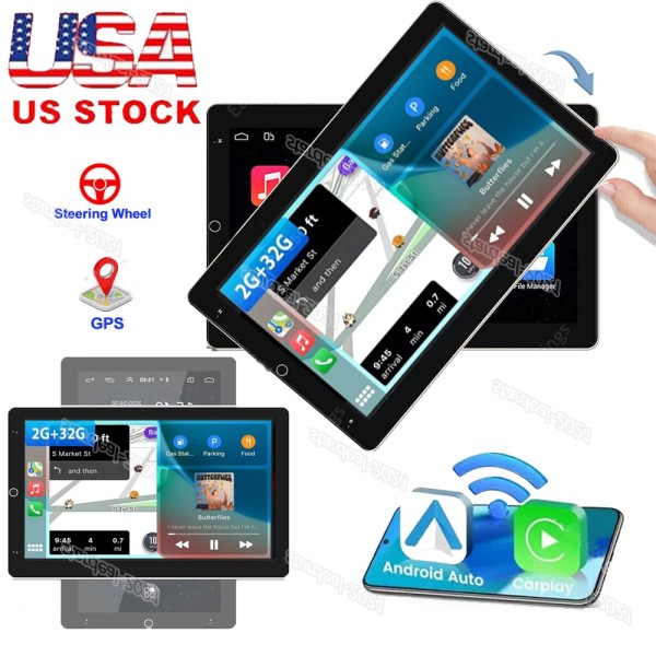 Unbranded Rotatable 10inch Carplay Android 13 2 Din GPS Nav