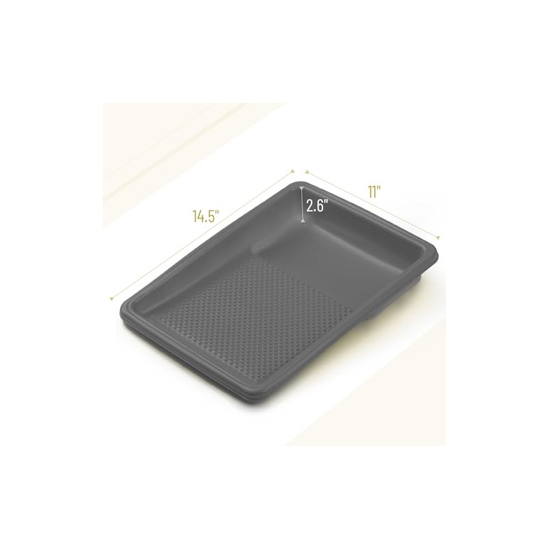 Bates- Paint Tray Liner, 9 Inch, 10 pcs, Grey Paint