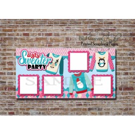 Ugly Christmas Sweater Party 2 PRINTED Premade Scrapbook Pages BLJgraves 112