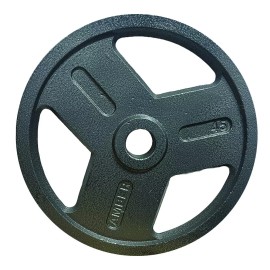 Amber Tri-Grip Weight Plates: Durable Cast Iron for Strength Training, Pack of 2 - 45 lb