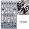 LANODO 4 Pcs Nail Stickers 5D Flower Black and White