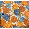 TWO Individual Cocktail Napkins For Decoupage Fall Pumpkins Blue and Orange