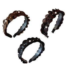 HAMILO Headband Braid Hair Arrangement Goods, Easy Accent, Set of 3 Colors