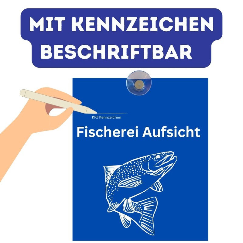 Fishing Supervision Suction Cup Sign - Olanmarp Compact Sign for