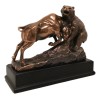 Ebros Wall Street Charging Bull Goring Bear Bronze Electroplated Figurine