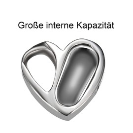 YOTHIWAD Heart Urn Necklace for Ashes, Urn Chain with Engraving Forever in My Heart Stainless Steel Ash Jewellery Memorial Pendant for Loved Ones with Filling Kit, Stainless Steel, No Gemstone