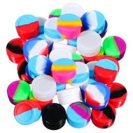 50Pcs 5ML Silicone Containers Non-Stick Containers Multi Use Storage Jars Assorted Colors