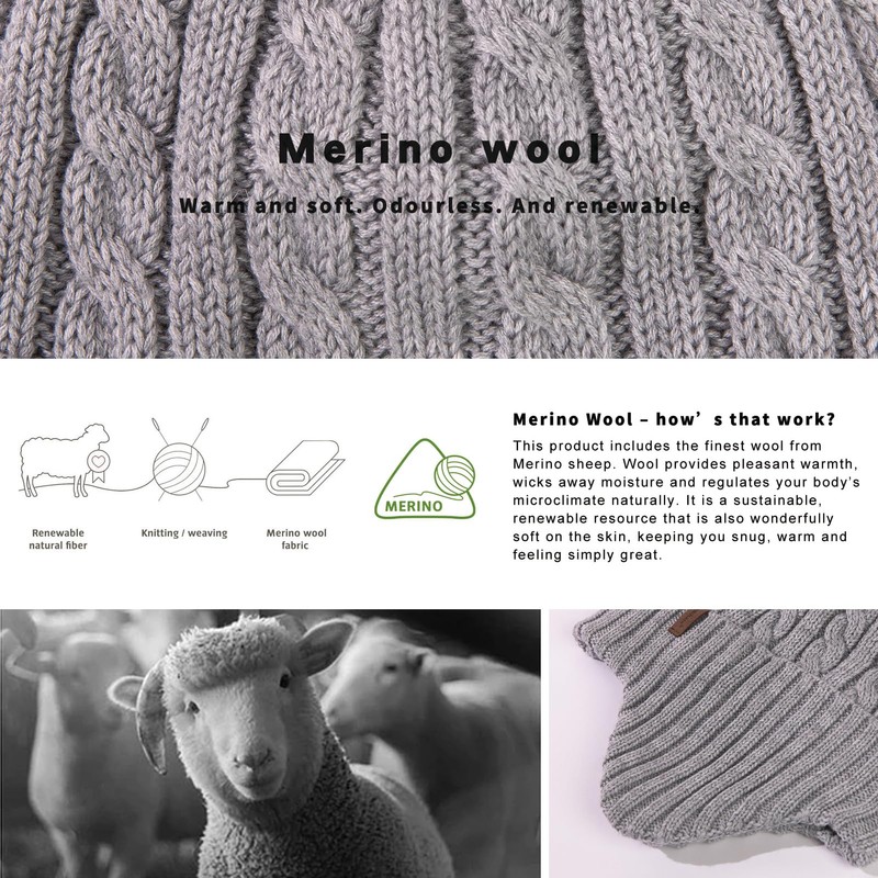 Comhats - Gorro de punto peruano de invierno para mujer,