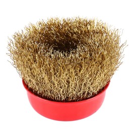 Wire Cup Brush 6 Pieces 65mm Rust Removal Rotary Brass Steel Wire Brush for Drill Brass Coated Steel Crimping Wire M14 Angle Grinder Removes Rust