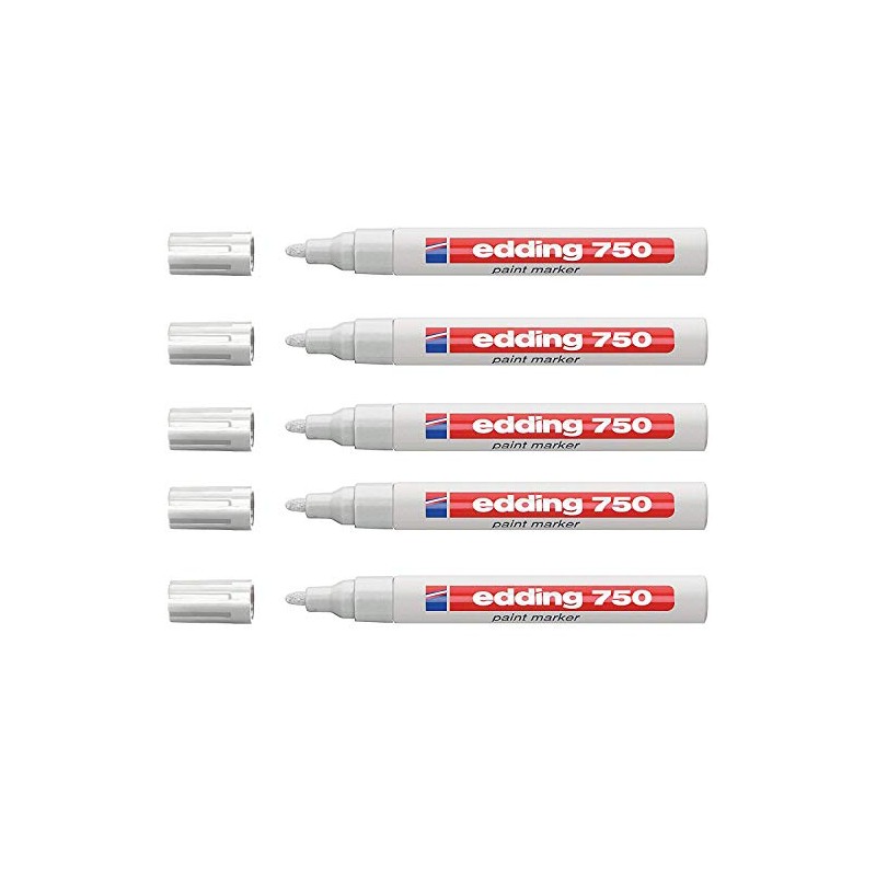 Edding 750 White Paint Marker 2-4 mm Round Pack of