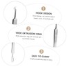 FOMIYES Hair Removal Tweezer Extractor 3pcs Curved Stainless Pimple