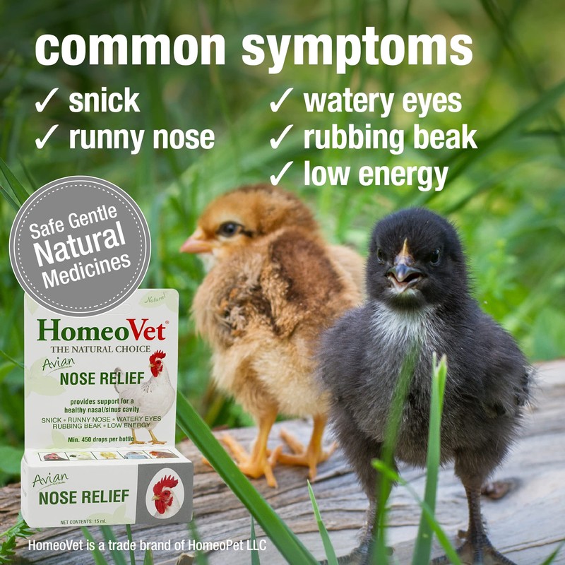 HomeoPet Avian Nose Relief, Safe and Natural Bird and Chicken
