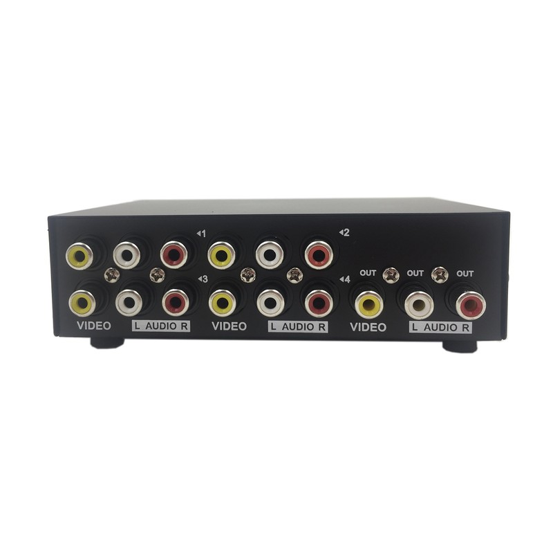 CERRXIAN 4 Ports 4 In 1 Output Video Audio AV