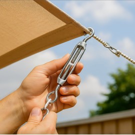 Veda 10x Heavy Duty Galvanised Turnbuckle Strainer M5 Hook Eye Wire Tension Tensioner