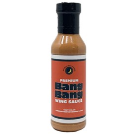 Bang Bang Wing Sauce | 12 Fluid Ounce Flavor Lock Bottle | Low Saturated Fat | Cholesterol Free | Crafted in Small Batches | Premium | Bang Bang Wing Sauce – The Ultimate Saucing Sensation for Crispy Wings!