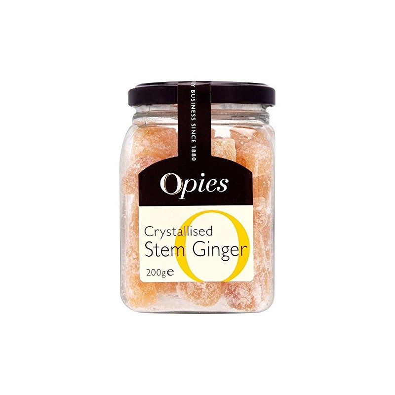 Opies Crystallised Stem Ginger (200g) - Pack of 2