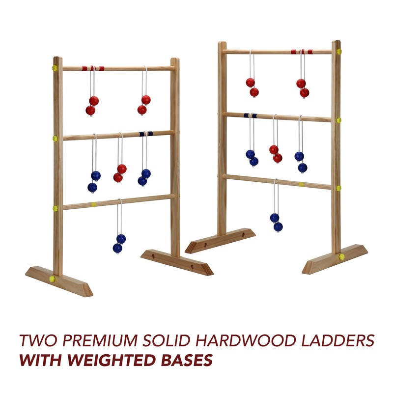 Hathaway Solid Wood Ladder Toss Game Set Brown