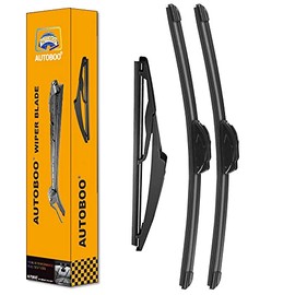 AUTOBOO 22"+21" Windshield Wipers with 11" Rear Wiper Blade Sets Replacement for Jeep Grand cherokee 2014 2015 2016 2017 2018 2019-Original Factory Quality (Pack of 3)