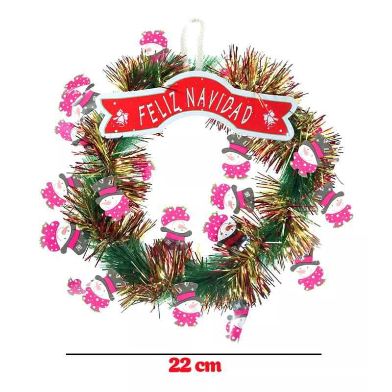 Jands Mini Coronas Navideñas Para Decoracion 4pz