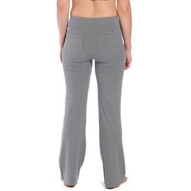 Fishers Finery Women's Ecofabric Classic Bootleg Yoga Pant; Back Pockets