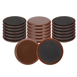 PATIKIL 3.5“ Furniture Sliders,20 Pcs Round Reusable Moving Furniture Sliders Pads Protectors for Carpet Heavy Furnishing Mover Floor Protectors Surface Protection Sofa, Brown