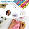 Crochet Hooks Set 9pcs Aluminum Knitting Needles Kit Ergonomic Soft