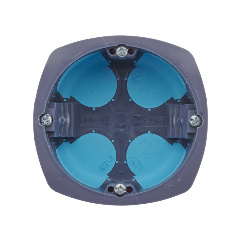 Debflex Stopair 718382 Recessed Conduit Box Drywall D67/P40 Grey/Blue