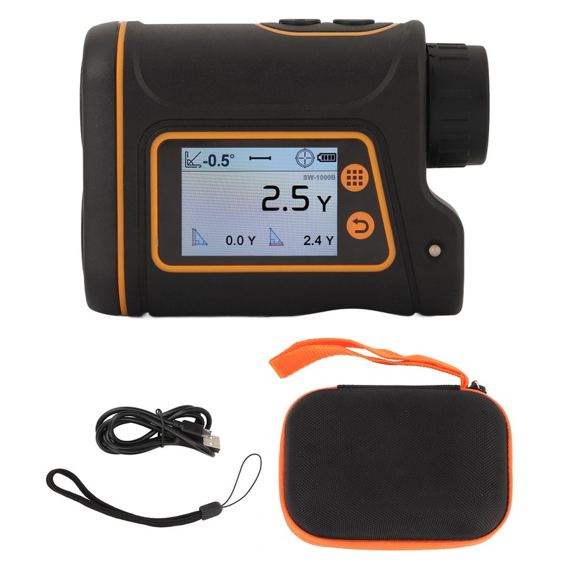 Telescope Range Finder 6X Magnification LCD Touch Screen Laser Distance