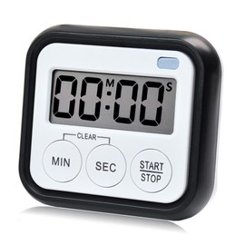 Kitchen Learning Timer, Multi-functional, Large Screen, Up to 100 Minutes Timing & Countdown Mutable Wall Mount Stand with Magnet for Fitness, Cooking, Study, Learning, Exams, Kids, Teachers